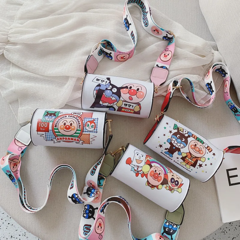 

Cartoon Children's Bags 2020 New Style Korean-style Ugly Meng Men And Women Child Baby Wide-Strap Crossbody Bag Cylinder Bag