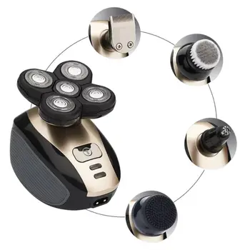 

1 Set Men USB Charging Models Multi-function Waterproof 5-head Electric Shaver Shaving Beard Knife Rechargeable Razor
