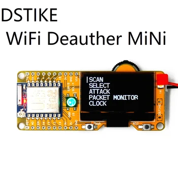 

Module Wifi Development Board PCB OLED Battery Connector Support 2.4GHz ESP8266 Female Header Deauther Mini 5V 0.8A With Antenna