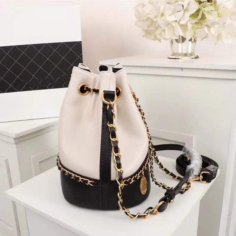 

Luxury new style, high quality women's leather bag, gold chain bag, lady shoulder bag, bucket bag