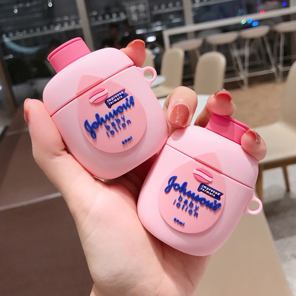 Новый чехол для наушников с Сердце брелок Airpods 2 милый розовый Силиконовый