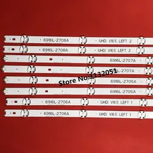 Комплект 8 шт. светодиодный подсветка полосы чехол для объективов 49 дюймов ТВ LG 49UH603V 49UH620V LC490DGE 6916L-2705A 6916L-2706A 6916L-2707A 6916L-2708A