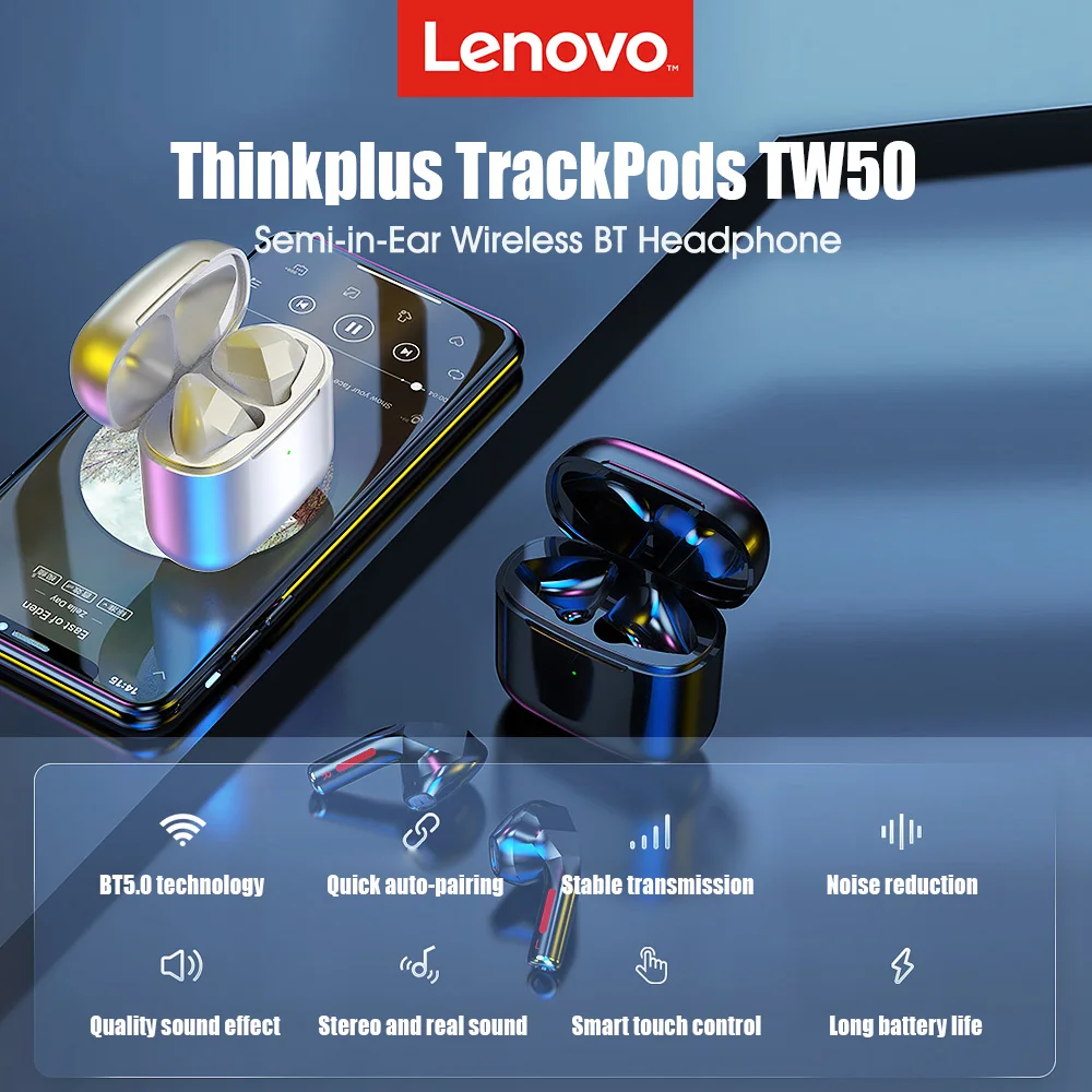 Lenovo Thinkplus Trackpods TW50 TWS Earphones Price in Bangladesh