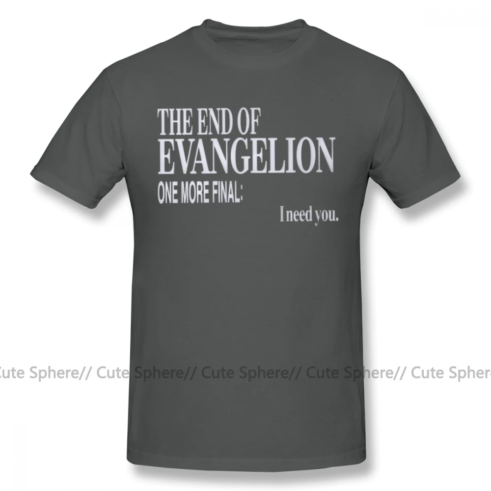 Аска Лэнгли сорью»(Evangelion Футболка Keep Calm and остаться в конце футболка «Evangelion» с короткими рукавами, забавная футболка XXX летних мальчиков из хлопчатобумажной ткани, раздел-футболки - Цвет: Dark Grey