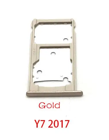 Y7 2017 Gold 5 шт./лот Micro Nano SIM держатель для карт лоток адаптер держателя слота Разъем для huawei Y7 Y6 Pro P Smart - Цвет: Y7 2017 Gold