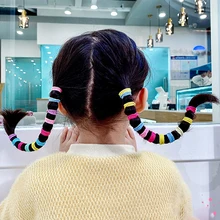 

50Pcs/Set Kids Elastic Hair Bands For Girls Nylon Rubber Band Children Ponytail Sweets Scrunchie Holder Hair Ring Ornaments