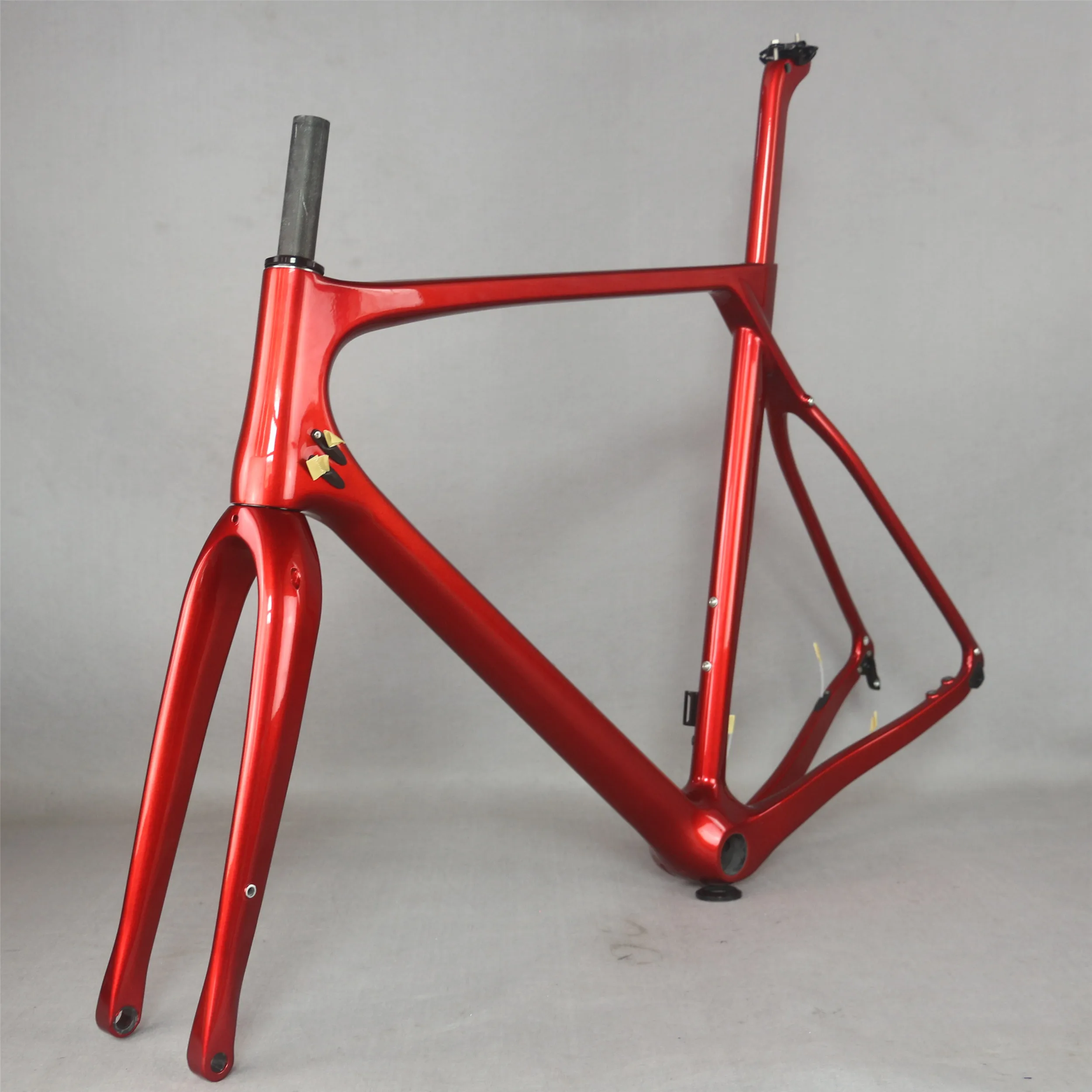 Seraph Новое поступление Металлическая красная краска 100*15 ось полностью углеродное волокно T800 с подобранным подседельный гравием рама велосипеда GR030