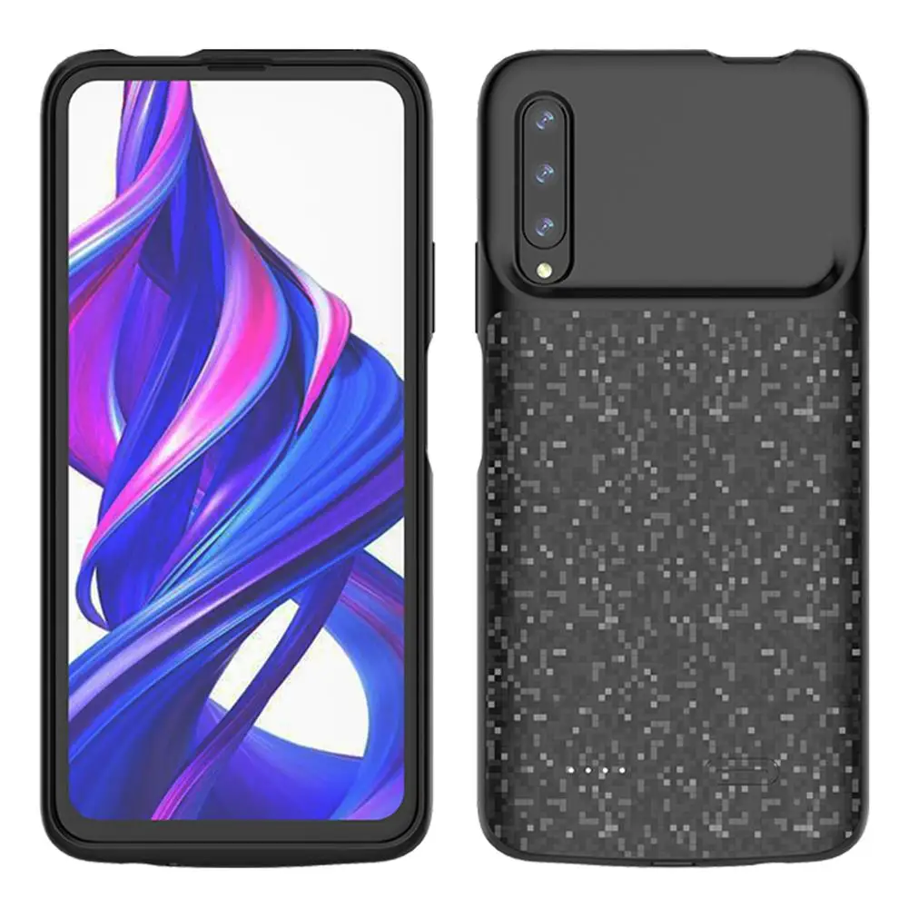 Чехол для аккумулятора для huawei y9s Силиконовый противоударный чехол для зарядного устройства внешний резервный внешний аккумулятор Зарядка задняя крышка
