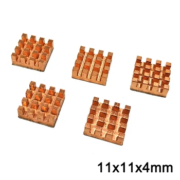

5pcs Pure Copper Mini Heat Sink Memory RAM Adhesive Back Cooling For VGA DDR MOS GPU IC Chipset Radiator Cooler 11x11x4mm