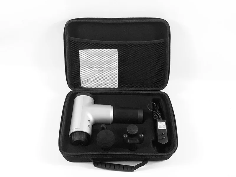 Black case package Электронная Массажная резинка, высокочастотный массажный пистолет, расслабляющий мышцы, расслабляющий тело, электрический массажер с портативной сумкой для фитнеса - Цвет: Black case package