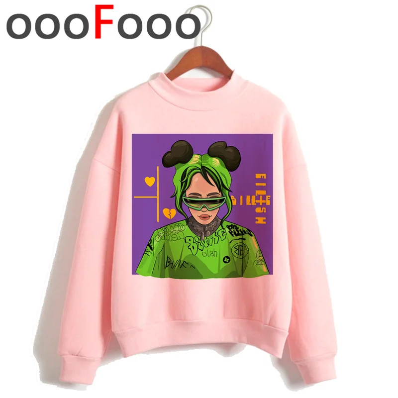 Billie Eilish Bad Guy Harajuku толстовки для женщин Ullzang хип хоп Забавный мультфильм толстовка 90s Эстетическая теплая уличная толстовка женская