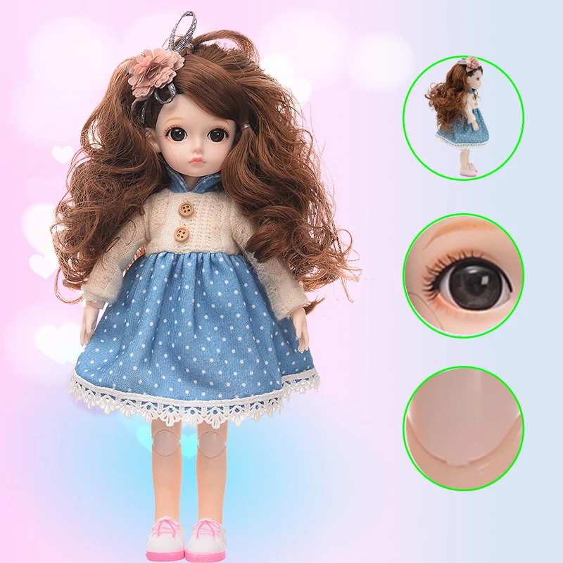 Шарнирная кукла Bjd13 подвижная модная кавайная детская 30 см 1/6 игрушки сделай сам