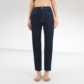 

Iupl HW of Pear Soft Material Washed Loose High Waist Straight Jeans Women Spring Summer Femme Woman Jeans