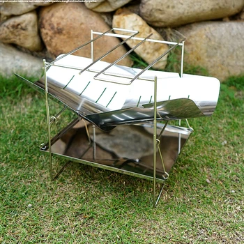 

Folding Backpacking Outdoor Portable Garden BBQ Accessory Cooking Stainless Steel Charcoal Grill Picnic Tools Lightweight