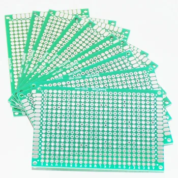 

10PCS Prototype PCB Board Protoboard Tinned Universal Breadboard Prototyping Solderless FR4 PCB Double-Sided 5x7 cm 50x70mm FR4