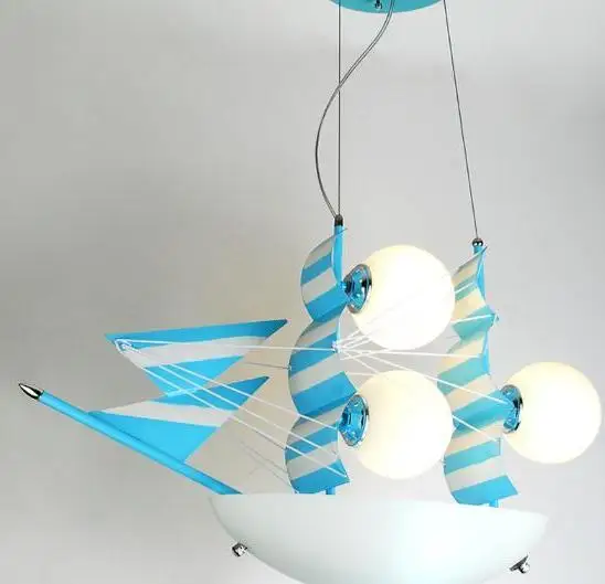 

Modern Led Cartoon Blue Sailing Child Bed Room Pendant Light hanglamp