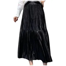 Jaycosin модные стильные повседневные женские юбки средней длины А-силуэта удобные шикарные тонкие плиссированные юбки с высокой талией длинные юбки 1220#10