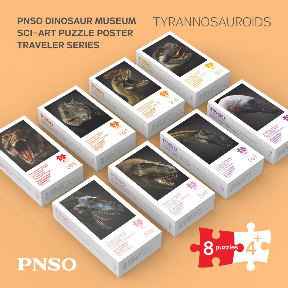 

Пазл PNSO «Музей динозавров», постер, Серия путешественников, семья тираннозавров, набор 8