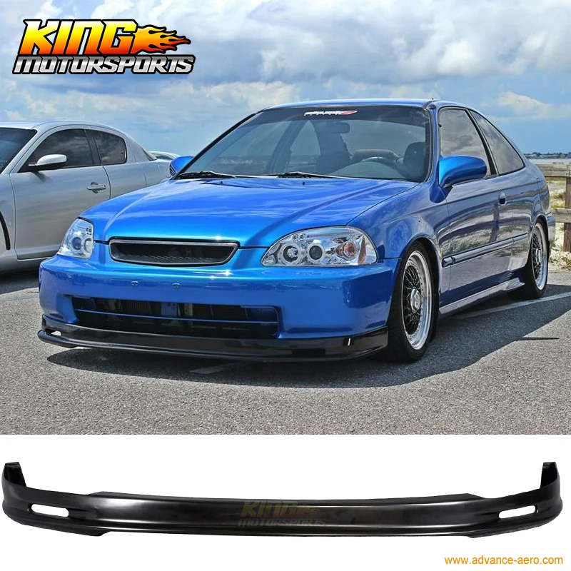 Подходит для 1996-1998 Honda Civic mugen style передний бампер губ полипропиленовый спойлер