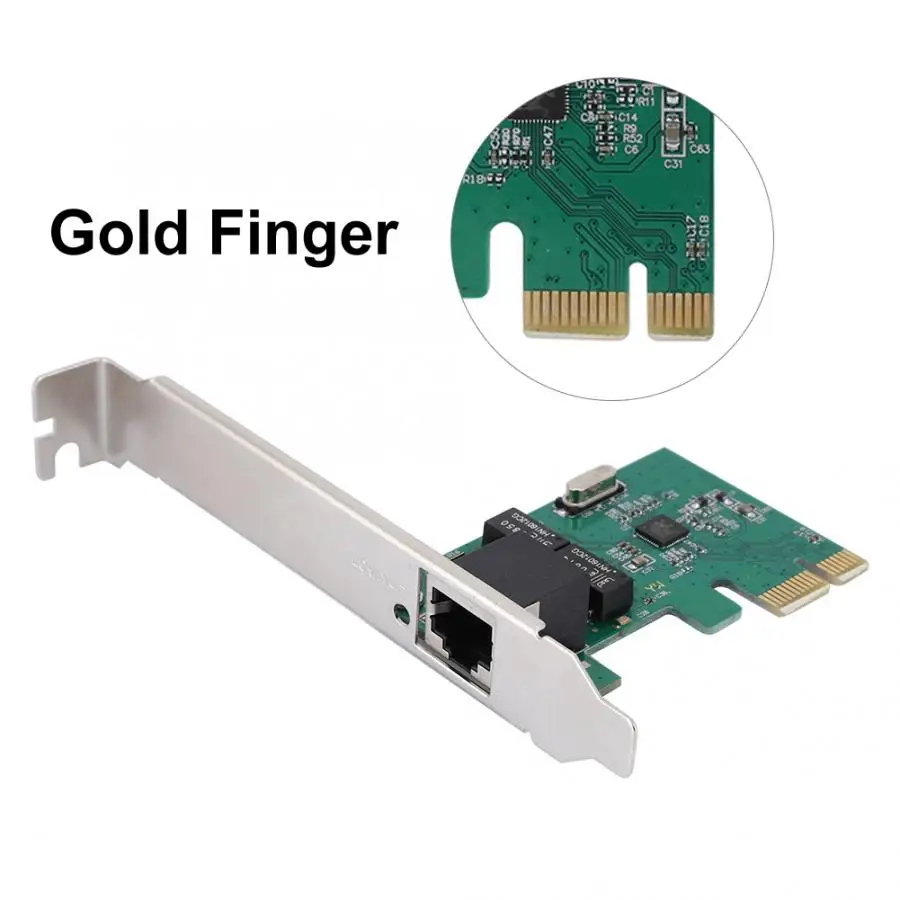 PCI E однопортовая настольная сетевая карта Realtek RTL8111E 10/100 Мбит/с гигабитная Ethernet