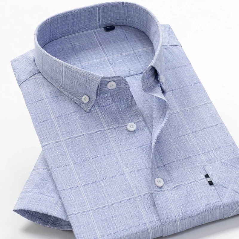 5XL 6XL 7XL 8XL 9XL 10XL gran tamaño de los hombres de camisa a cuadros 2021 novedad de verano de algodón de alta calidad de negocios Casual de marca camisa de manga corta