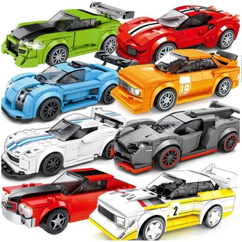 

Creator city block race car model set Racing car Building Brick technic super Speed Champions Toys For Children