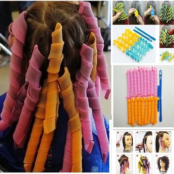 

Hair Curler set 55cm long diameter 2.5cm Easy Usage Long magic hair rollers spiral curls Bendy Rollers More size options