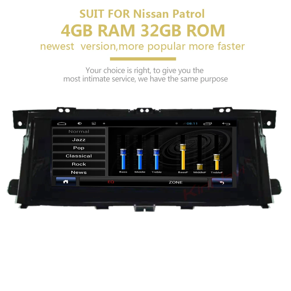 KiriNavi 12," Android 7,1 Автомагнитола для Nissan Patrol автомобильный Dvd мультимедийный плеер Android авто gps навигация 2010+ Bluetooth 4G