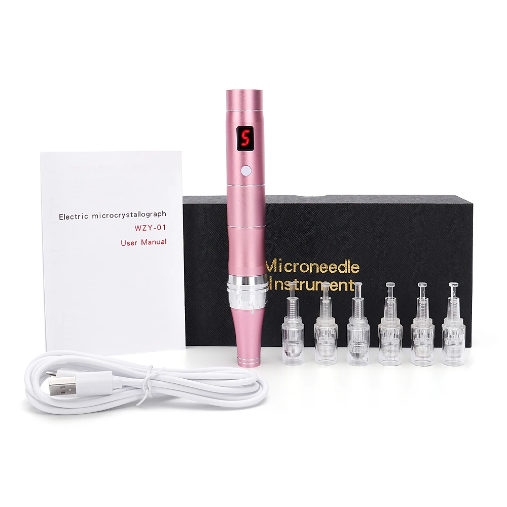 New Electric Micro Tiny Needles Derma pen Professional Wireless Microblading Dr pen Tattoo Gun Tools Pen with 6pcs needles