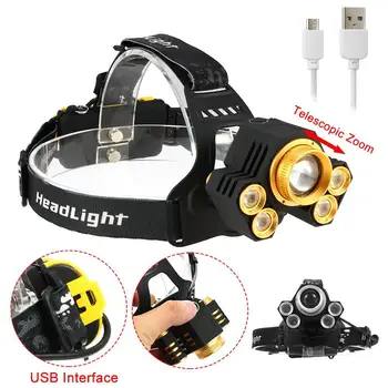 

Super Bright LED Headlamp Focus Adjustable Head Light For Camping Outdoor Waterproof Lamp Camping Lantern