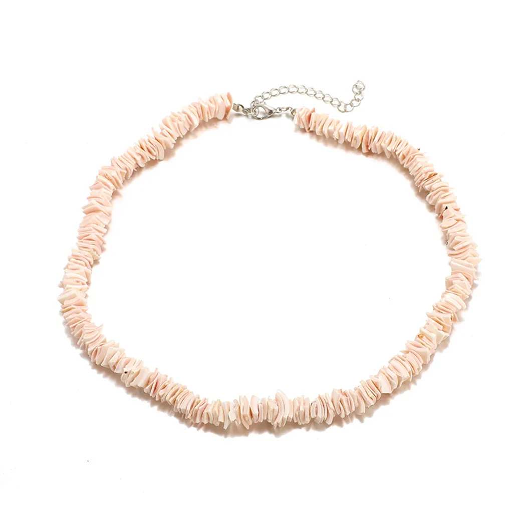 Оболочки Цепочки и ожерелья для Для женщин Boho колье, набор Гавайская чипы оболочка воротник колье в стиле Surfer жемчужный шнур Цепочки и ожерелья установка падение корабля 20 ч