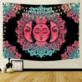 

Multicolour Mandala Wall Hanging Tapestry Poster Boho Meditation Yoga Mat