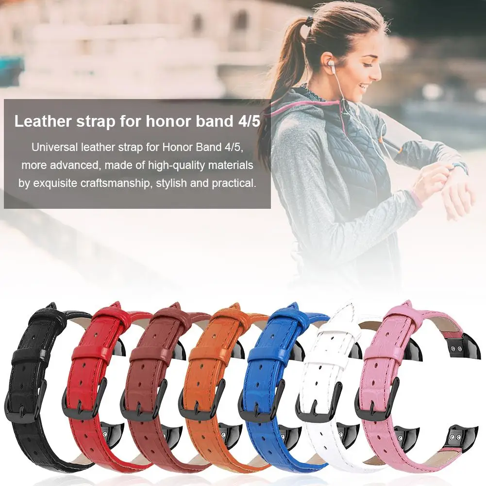 Для Honor Band 4/5, умный Браслет, двусторонний, замшевый, кожаный браслет, натуральная кожа, ремешок для часов, ремешок на запястье