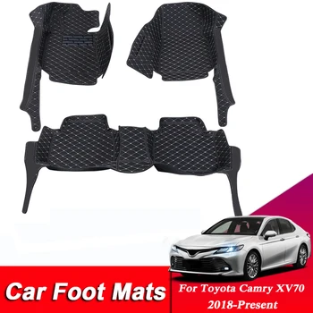 

Floor Mats For Toyota Camry XV70 Hybrid 2018-Present Leather Custom Auto Car Floor Foot mat Car Styling Internal Accessories