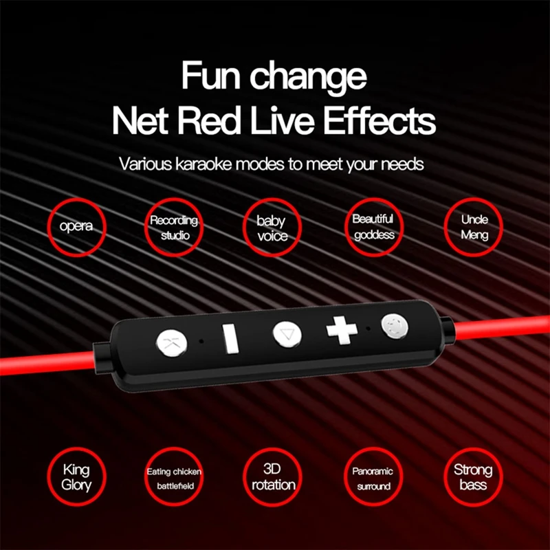 Type C DSP Sound Card Headset Live Broadcast EarPhones Stereo Sound Smart Wire Control Voice Change Six Live Modes
