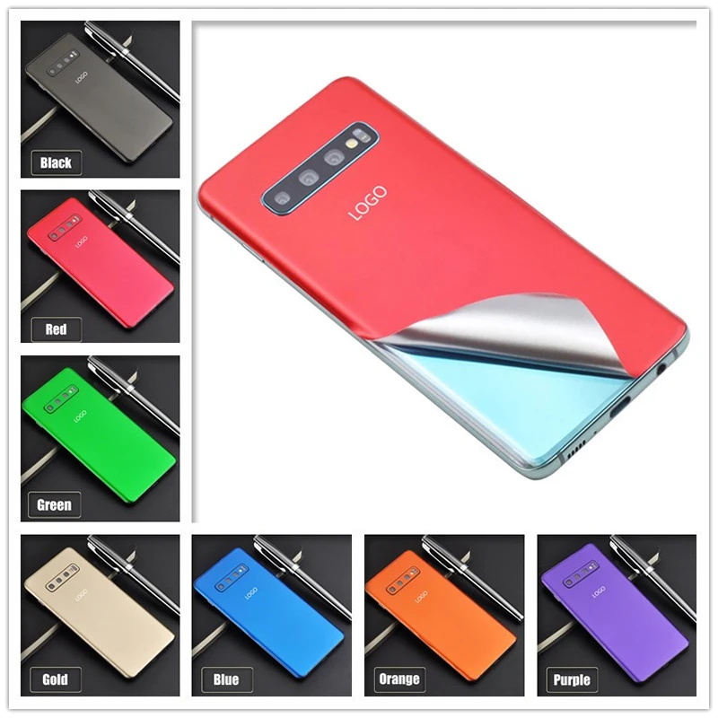

Ice Film Back Sticker Phone Case For Samsung S10 S9 Plus Note 8 Thin Scratchproof Protector Cover Solid Color Decorative Sticker