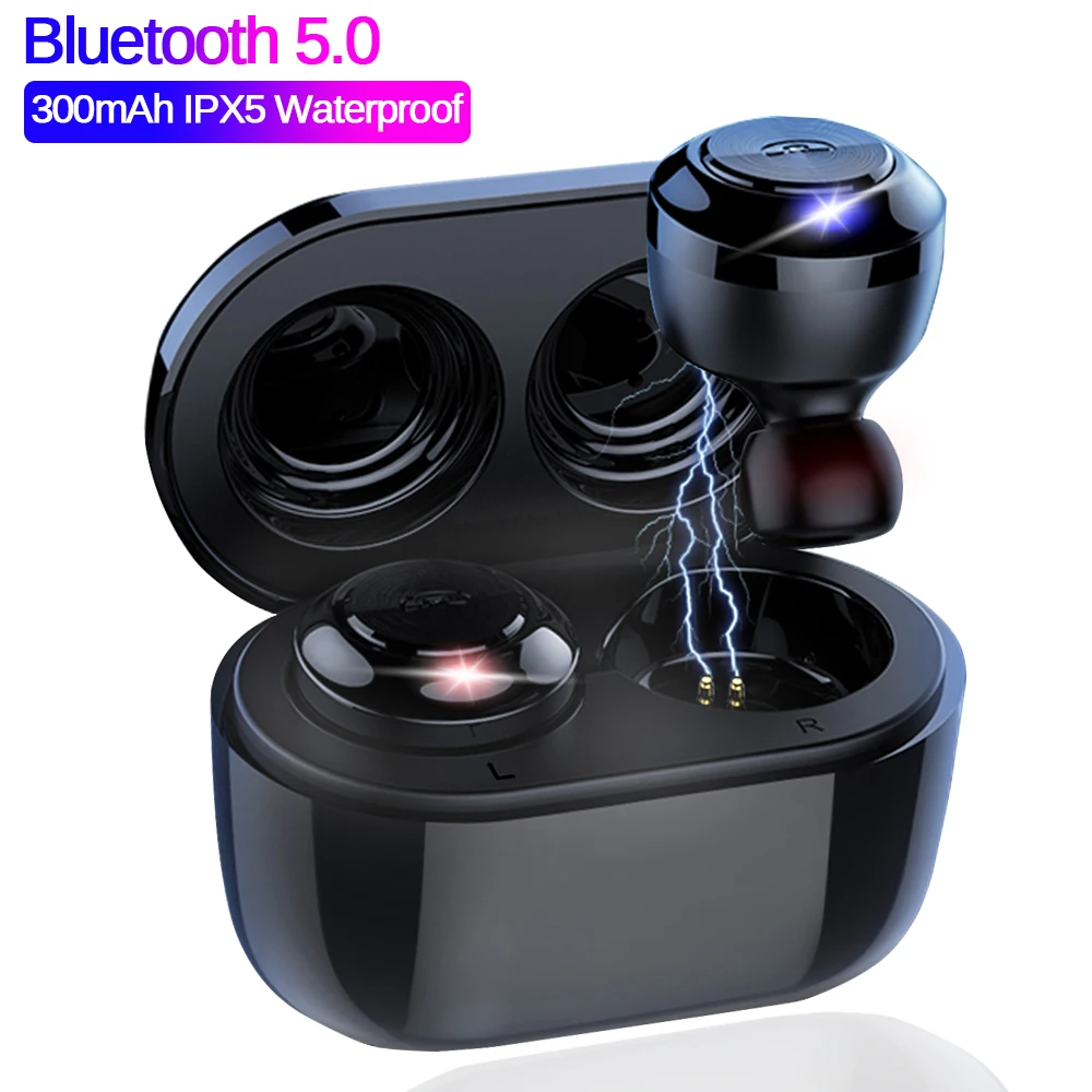 

Bluetooth 5.0 Earphone Wireless Earbuds Charging Case Waterproof TWS Stereo Headphones in-Ear Mic Headset Sound Deep Bass Sport