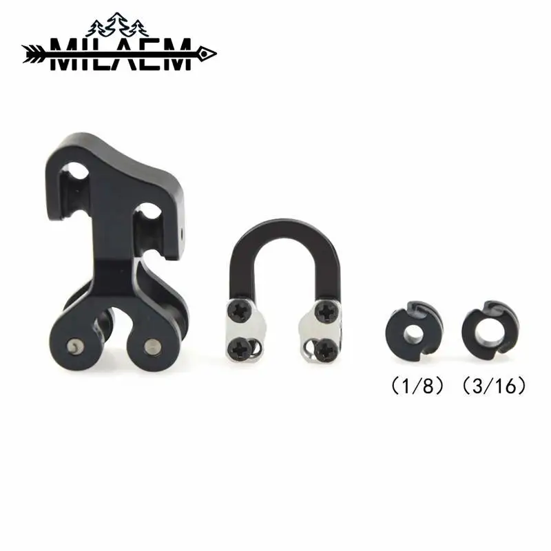 

Archery Cable Slide Bow String Separator Aluminum Metal D Loop 1/8 3/16 Peep Sight Set Compound Bow Accessories