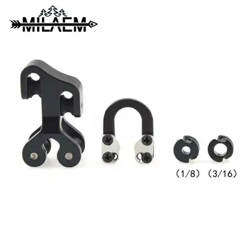 

Archery Cable Slide Bow String Separator Aluminum Metal D Loop 1/8 3/16 Peep Sight Set Compound Bow Accessories