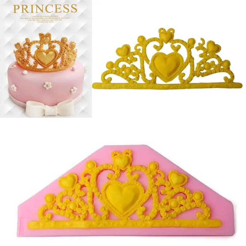 

Princess Crown Silicone Fondant Mold Cake Decor Chocolate Baking Tool Mould