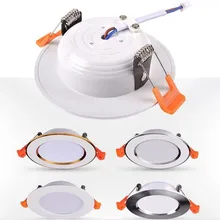 Foco LED Downlight, iluminación directa y vertical hacia abajo, lámpara de bajo consumo para empotrar, de 220V y 5 W, 7 W, 9 W, 12W y 15 W, luz blanca cálida o fría