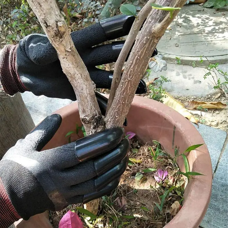 Садовые перчатки, водонепроницаемые садовые перчатки с когтями для копания посадки, быстро и легко копать и заводить, безопасно для подрезки роз
