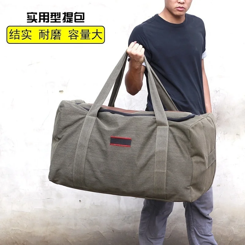Large Capacity Canvas Travel Luggage Bag Outdoor Travel Duffle Bag