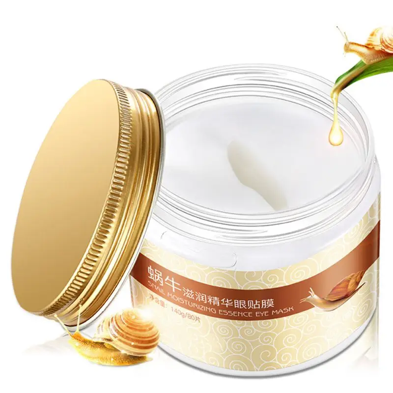 

80Pcs Remove Fine Lines Eyes Masks Nourishing Brightening Eye Patch Snail Moisturizing Eye Firming Mask Gel