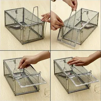 

Steel Cage Animal Trap 30*12*24cm 1pcs Catch Control Mouse Control Mouse