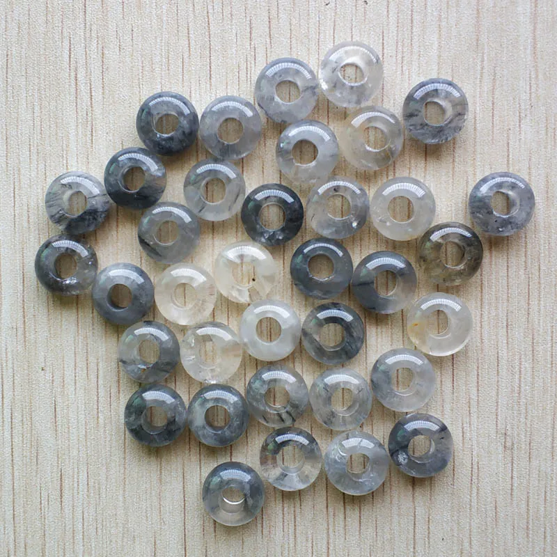 

Wholesale 30pcs/lot Fashion good quality natural Devil crystal round shape big hole beads 8x14mm For DIY Bracelets free shipping