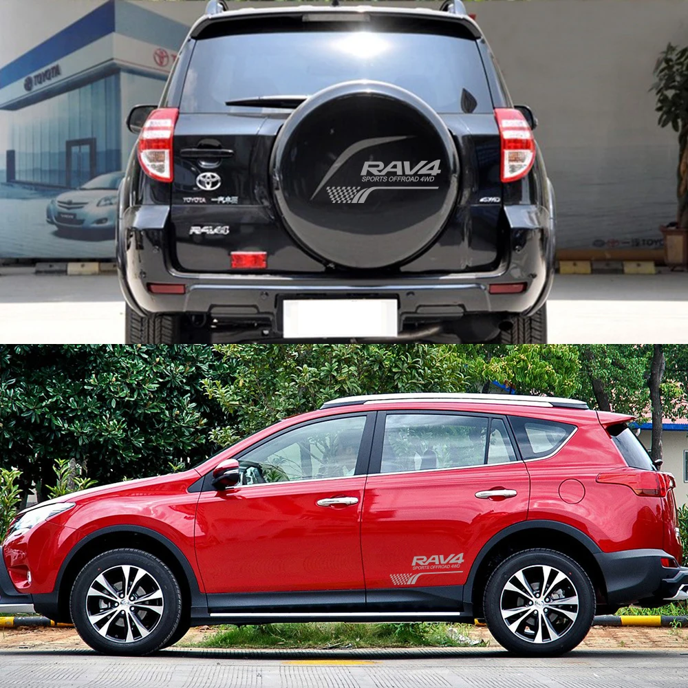 Для Toyota RAV4 SUV автомобильные наклейки авто хвост запасное колесо декоративные виниловые наклейки "сделай сам" пленка Спорт автомобильные принадлежности для тюнинга