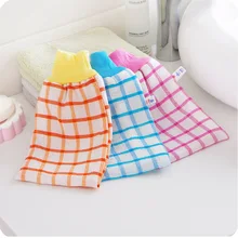 Чистый клетчатый крупный песок сильный банный полотенце отшелушивающий скраб отшелушивающий Отшелушивающий напрямую от производителя продавая индивидуальную упаковку