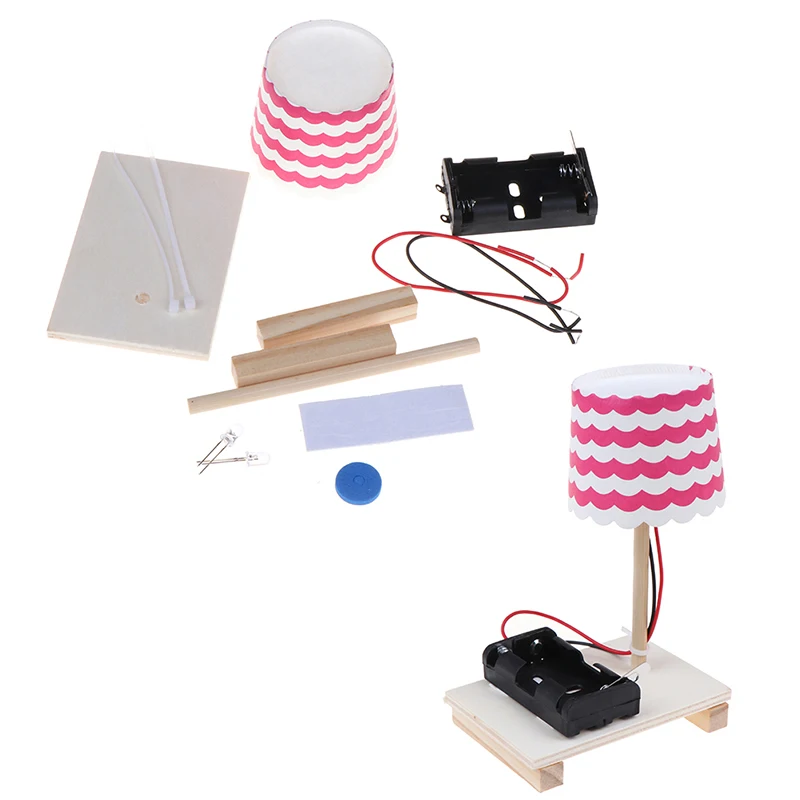 Новый детский научный эксперимент DIY игрушки мини деревянная настольная лампа