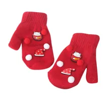 Детские перчатки; Детские теплые вязаные перчатки для мальчиков и девочек; зимние перчатки с принтом; детские варежки; rekawiczki dzieciece